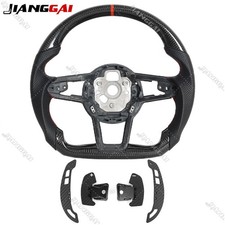 Carbon Fiber Steering Wheel W/Magnetic Shift Paddles For Audi R8 TT TTS TTRS 16+