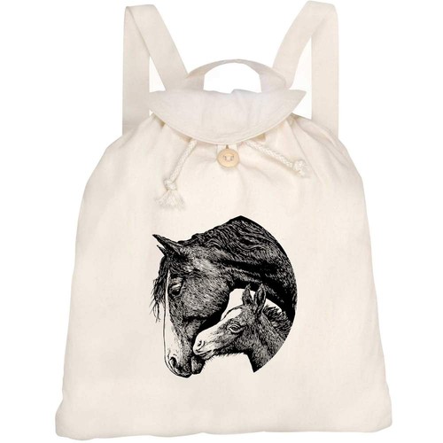 Mare with baby horse canvas - 'mare, horse'