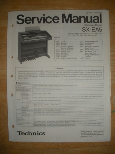 Technics organ parts - organ, parts: