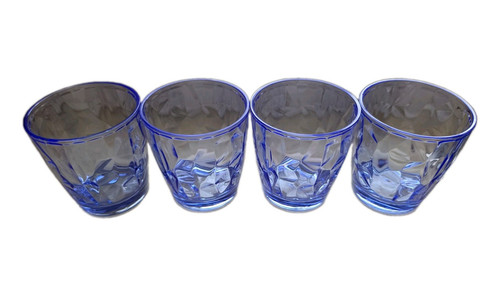 Set blue glass tumblers - set,