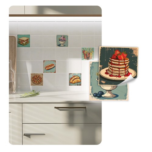 Tile stickers set sticker film