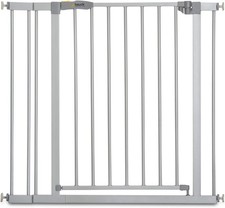 hauck Stop N Safe 2 with 9cm Extension, Silver - Pressure Fit Baby Gate 84-89 c