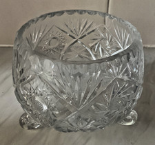 Vintage Crystal 3 footed small