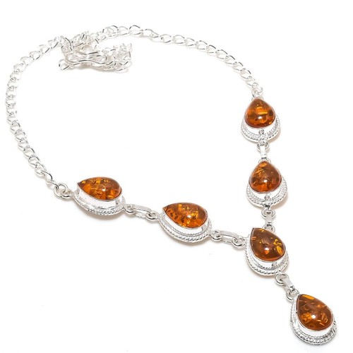 Amber gemstone handmade 925 - amber,