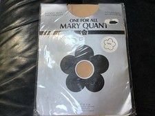 ??Vintage Mary Quant One For All Sheer Nylon Tights 1980 - Bare One size