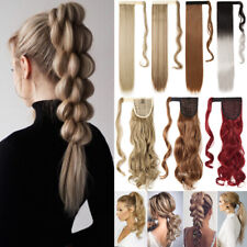 Real Thick Hair WRAP Ponytail DIY Braid Clip In Pony Tail Fake Hair For human UK