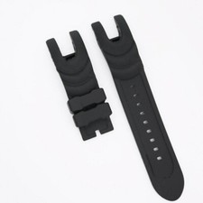26mm Black Rubber Watch Band