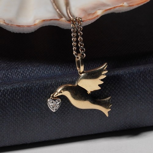 9ct gold dove bird - 9ct,