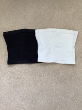 Set Of 2 Ladies Tube Top. Black And White. Size 2XS. Good Condition