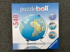 Ravensburger 540 Piece 3D Puzzleball Jigsaw World Globe 22cm with metal stand