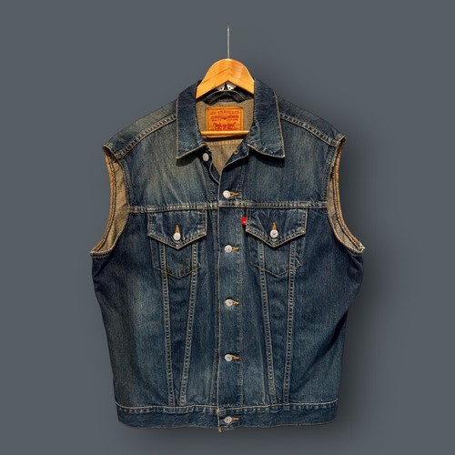 Levi denim vest jacket blue - denim,