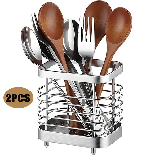 Utensil holder stainless - holder,stainless, steel