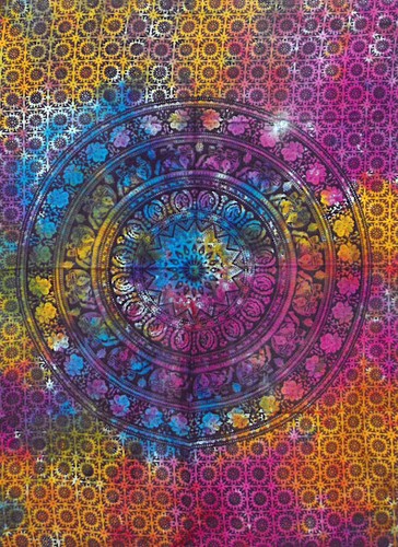 Mandala elephant cotton wall - elephant,