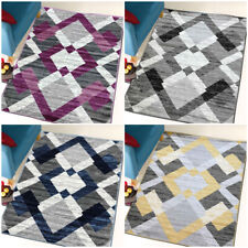 Extra Large Abstract Geometric Rug multi coloured bright Living room Budget Rug