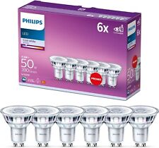Philips LED GU10 Spot Bulbs 4.6W=50W Cool White 4000K Non-Dimmable 6 Pack Opened