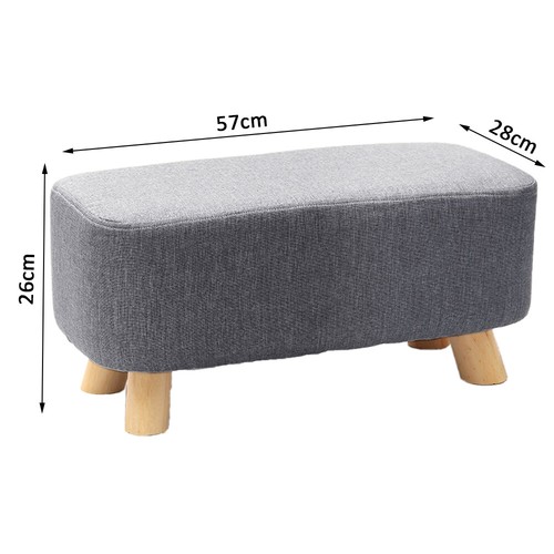 Modern ottoman linen pouffe - modern,