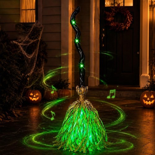 Moving witch broomstick - moving,