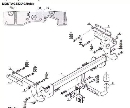 Swan neck tow bar - swan,