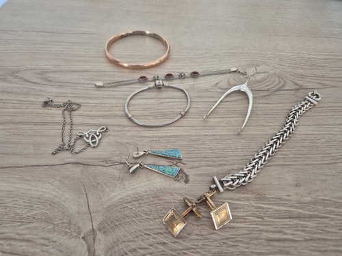 102g solid silver and - 102g, on