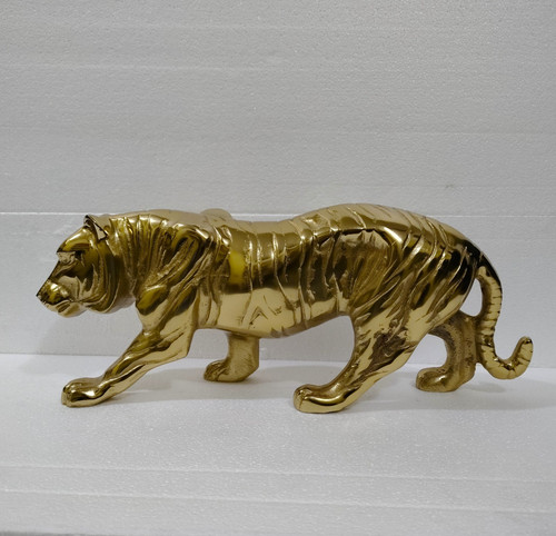 Metal tiger table top - table, golden