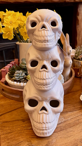 Ceramic led skull - led,
