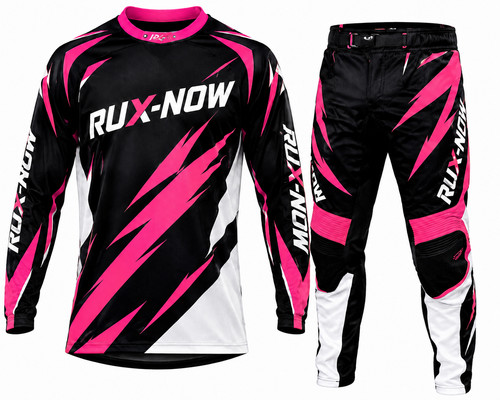 Pink motorcross kit jersey - pink,