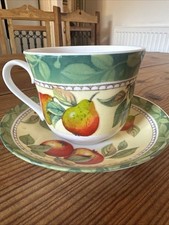 Roy Kirkham Evesham Fine Bone China 2000 Made In England Cup And Saucer