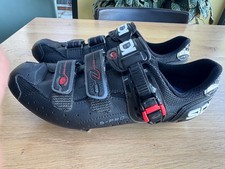 SIDI GENIUS 5 Pro CARBON MENS CYCLING SHOES BLACK 44 GREAT CONDITION 