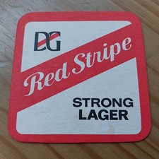 Red Stripe Lager Beer Mat.