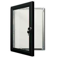 A1A2 Black Outdoor Lockable Display Case Box Poster Menu Holder Notice Board 