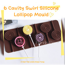 Silicone Swirl Lollipop Chocolate Mould Cooking Ice Cube Jelly Lolly Kid Party 