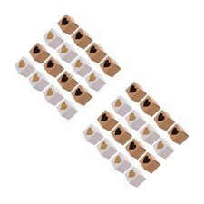 120 Pcs  Square Kraft Paper Boxes Candy Gift Cake Packing Heart-shaped Boxes