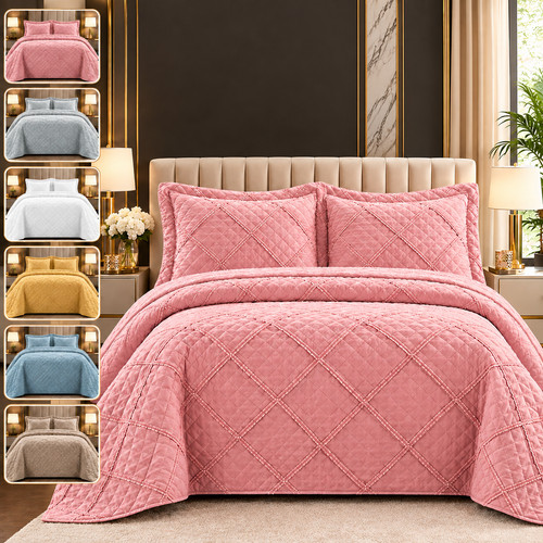 Quilted bedspread bed - bed, throw