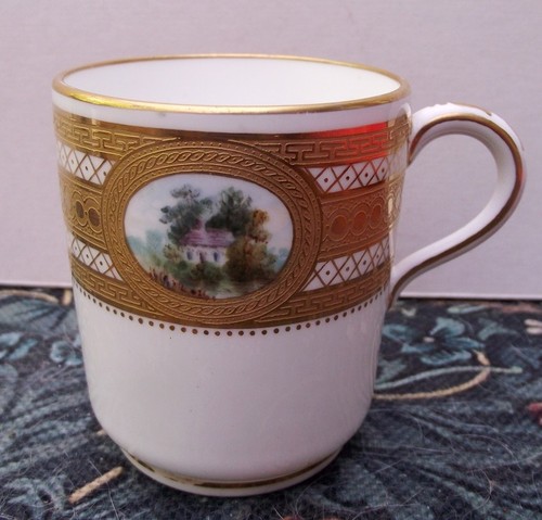 C1800 gilded porcelain coffee - porcelain,