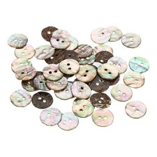 50Pcs Natural Shell Button, 2