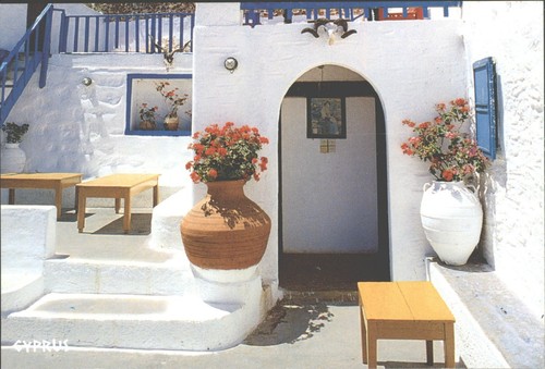 Vintage cyprus postcard white - vintage,