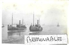 Vintage Small Old Photo Two Fishing Boats (Not Local) Lowestoft 1929