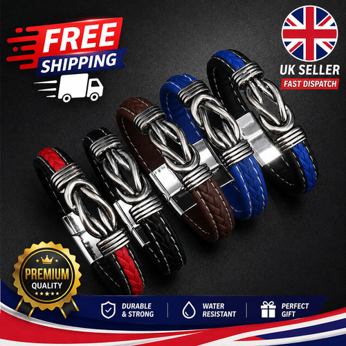 Men leather bracelet with - leather,