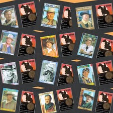 John Wayne Famous Cowboy Characters Mounted Card & Coin  Metal Art Gift Set