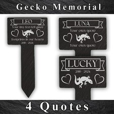 Personalised Gecko Memorial