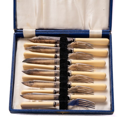 Cased epns fish - cased, knife