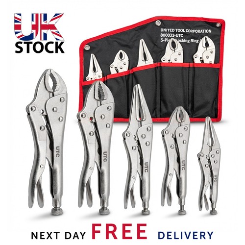 5pc locking grip pliers set - 5pc,