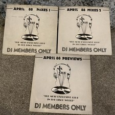 DJ Members Only Disco Mix Club April 1988 Mixes 1 &  2 & previews Preowned 