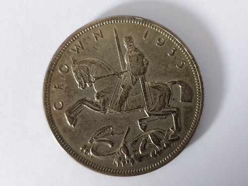 1935 george crown silver - v,
