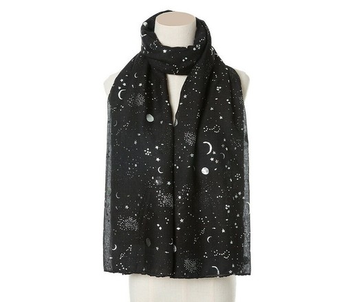 Galaxy scarf rose - galaxy, gold