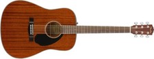 Fender CD-60S All-Mahogany Acoustic Guitar, Natural, Walnut