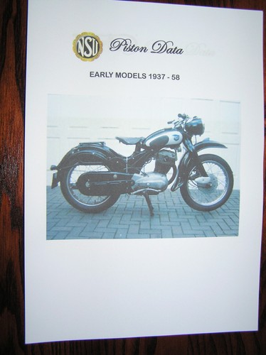 Nsu piston data sheets - nsu,
