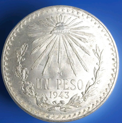 1943 mexico peso silver coin - mexico, 1