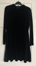 TOPSHOP Black Velvet Midi