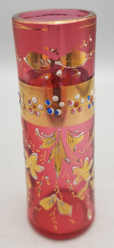 Vintage small cranberry glass - small,